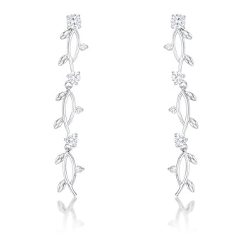 Rhodium Vine Earrings