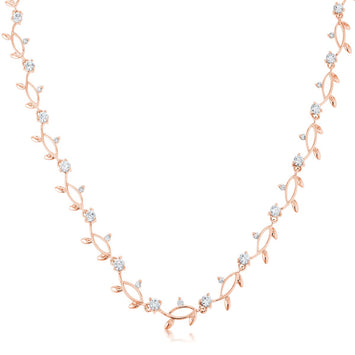 On The Vine Rose Gold Tone Necklace