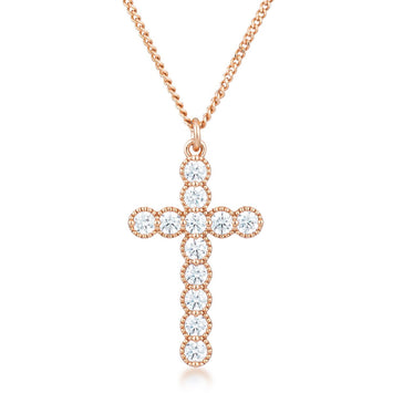 Rose Gold Plated Cross Pendant