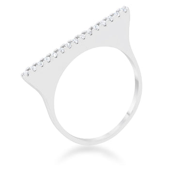 Bettye J Rhodium Contemporary Top Ring