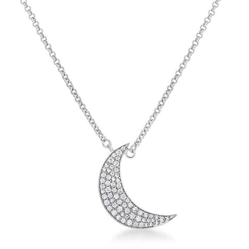 To the Moon and Back CZ Necklace
