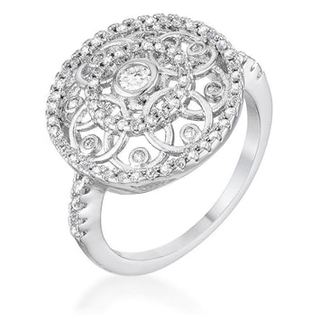 Interlocking Circles Ring with CZ