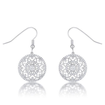 Ryan Interlocking Circle Rhodium Earrings