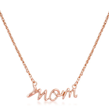 18k Rose Gold Plated Mom Necklace
