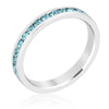 Stackable Birthstone Aquamarine Crystal Ring