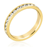 Stackable Birthstone Clear Crystal Gold Ring