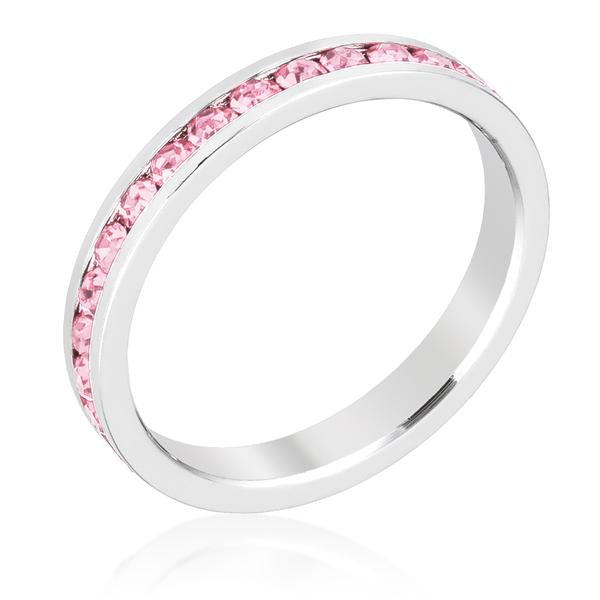 Stylish Stackables Pink Crystal Ring