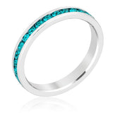 Stylish Stackables with Turquoise Crystal Ring