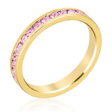 Stylish Stackables Pink Crystal Ring