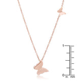 Butterfly Rose Gold Stainless Steel Delicate Butterfly Necklace