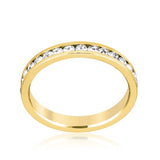Stackable Birthstone Clear Crystal Gold Ring